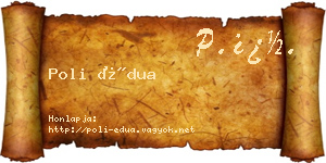 Poli Édua névjegykártya